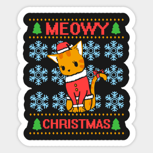 Meowy Christmas Sticker